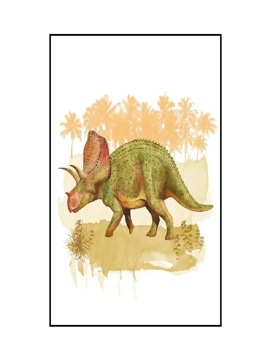 Dinosaur Watercolor Art Prints for Nursery Kids Room  TRex Stegosaurus Pterosaur  Wall Decor