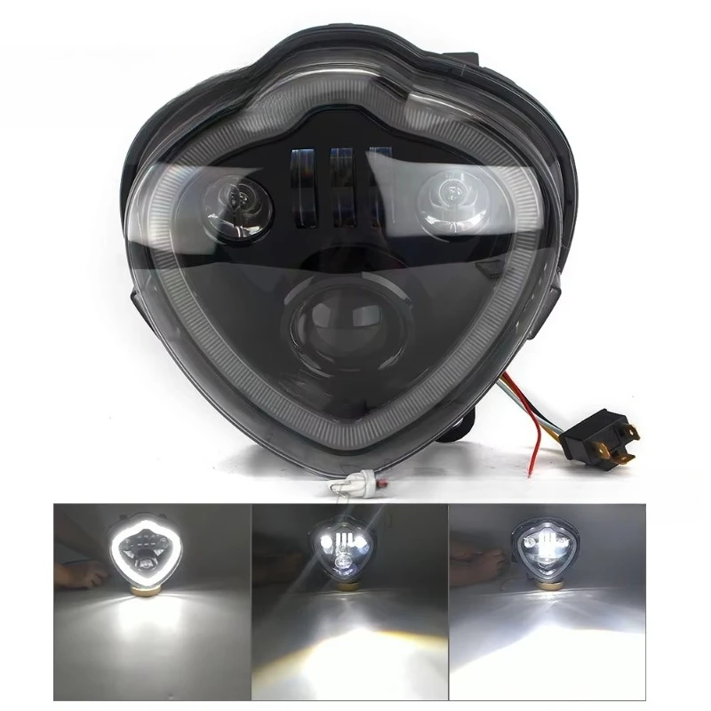 Motorcycle Aluminum LED Front Headlight Assembly DRL Lamp for Vulcan 650S EN650 2015 - 2021