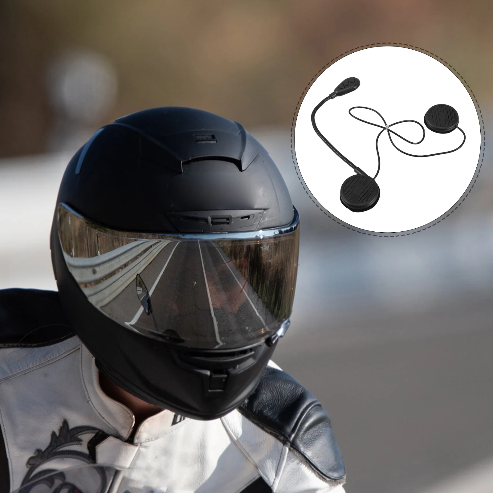 

1 set 1 Set Motorcycle Headset Ultra-Thin Integrated Mic Cordless System For Riding Wireless