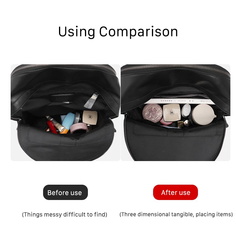 EverToner فلنلت إدراج مقسم حقيبة ل Co-ch West 35 حقيبة الظهر الداخلية حقيبة المشكل السفر تخزين حقائب مستحضرات التجميل المحمولة #4