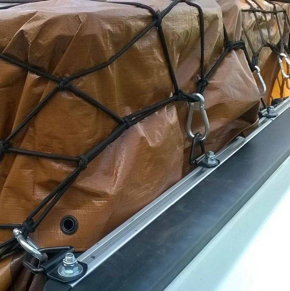 4 قطعة سرير شاحنة الثقيلة التعادل أسفل المراسي خواتم مقطورة البضائع حبل الترباس على السطح التعادل أسفل المراسي التقاطات السكك الحديدية الملحقات