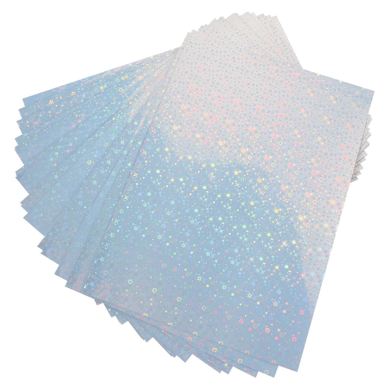 

20 Sheets Vinyl Stickers Small Holographic Printable Paper Waterproof Window Film Decal Craft Adhesive Decals