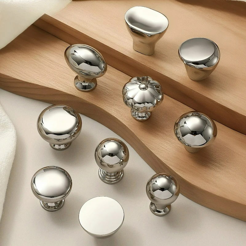 French Luxury Wardrobe Door Handle, High-end Zinc Alloy Dining Edge, TV, Cabinet, Wine Cabinet Drawer Single Hole Handle