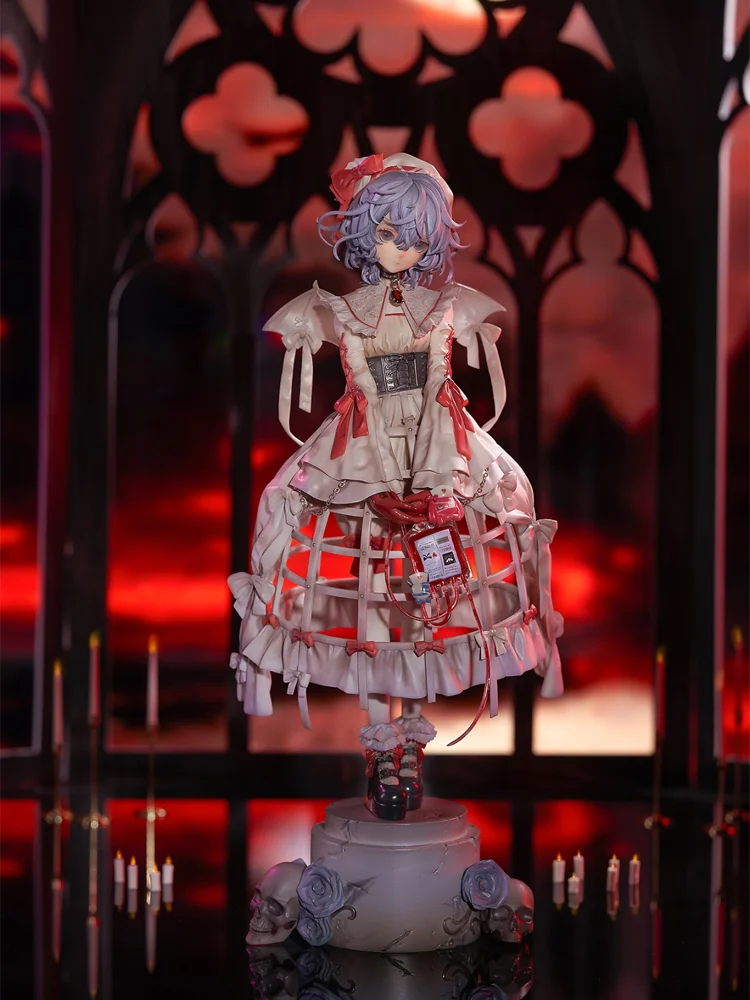 

Коллекционная фигурка Ремилии Скарлет (вампирша, кровавая ведьма) с короткими волосами и платьем, в коробке, для декора рабочего стола, для фанатов аниме