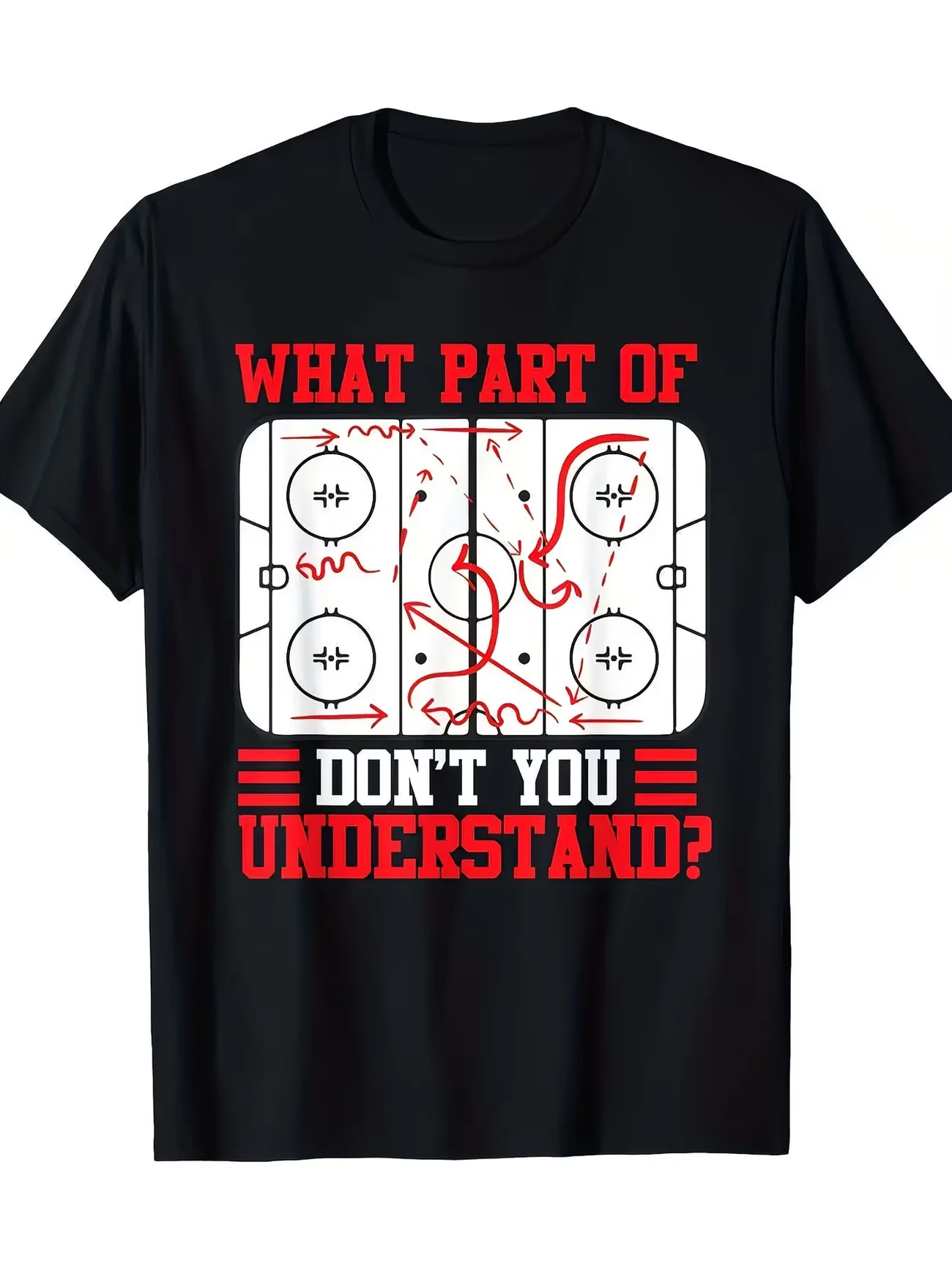 Men'S Streetwear What Part of Hockey Don'T You Understand? T Shirt Tee Summer Women  Street Y2K Style Oversized comfortable