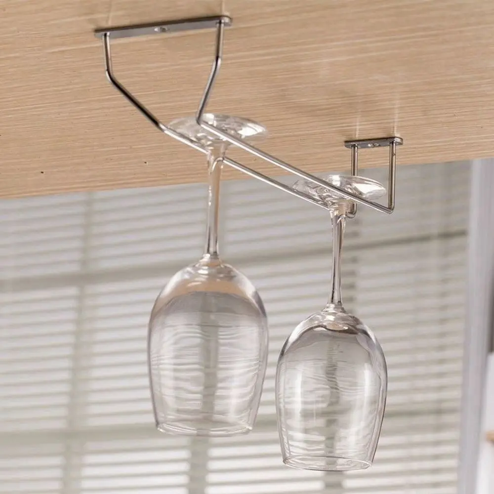 Wine Glass Rack Glass Holder Single And Double Row Wine Glass Rack High Glass Rack Cabinet Wall Hanging Storage Box