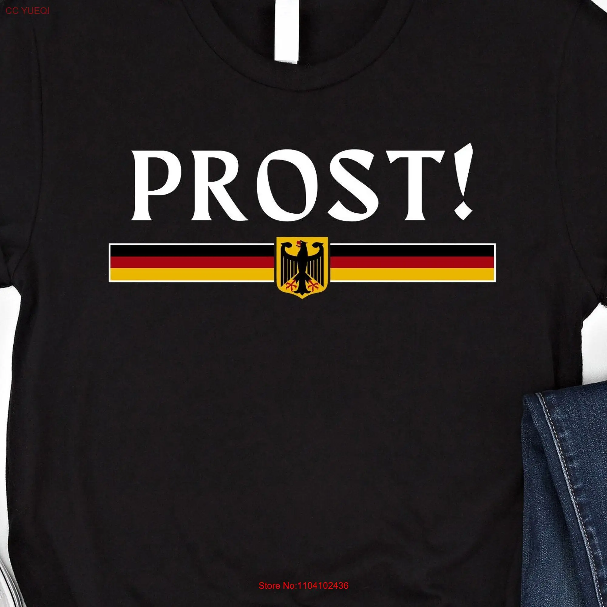 ProsT T Shirt Oktoberfest German Flag Beer Drinking Cheers Reichsadler The Coat Of Arms Germany SweaT