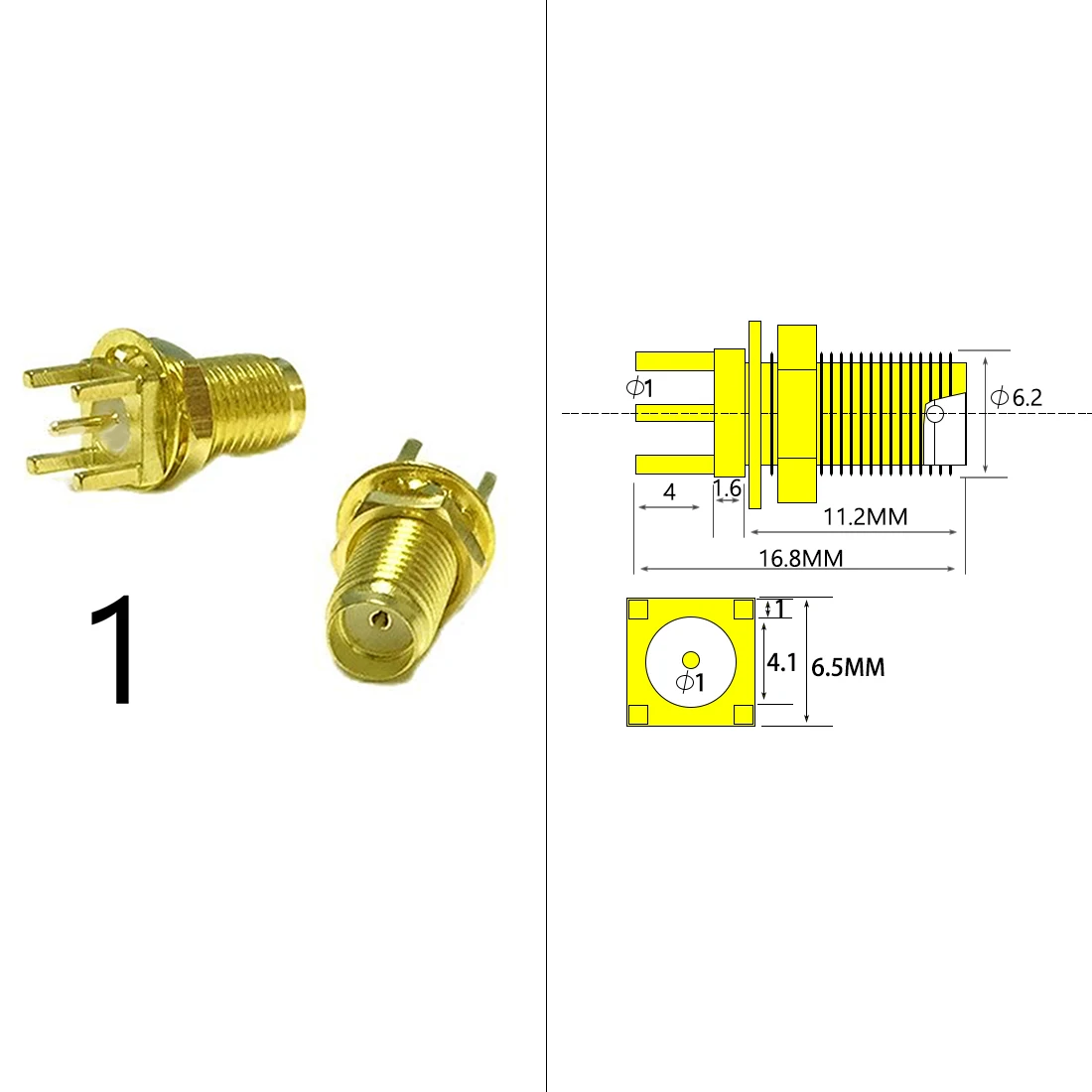 1PC SMA Male/ Female Jack RF Connector PCB Mount Solder Post Wire Terminal Adapter Goldplated Straight Right Angle Wholesale