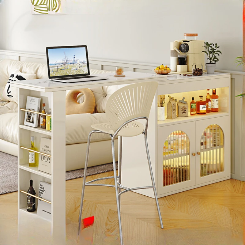 

Bar table, household solid wood, modern simple partition, bar counter, integrated living room, sideboard, island cream-style