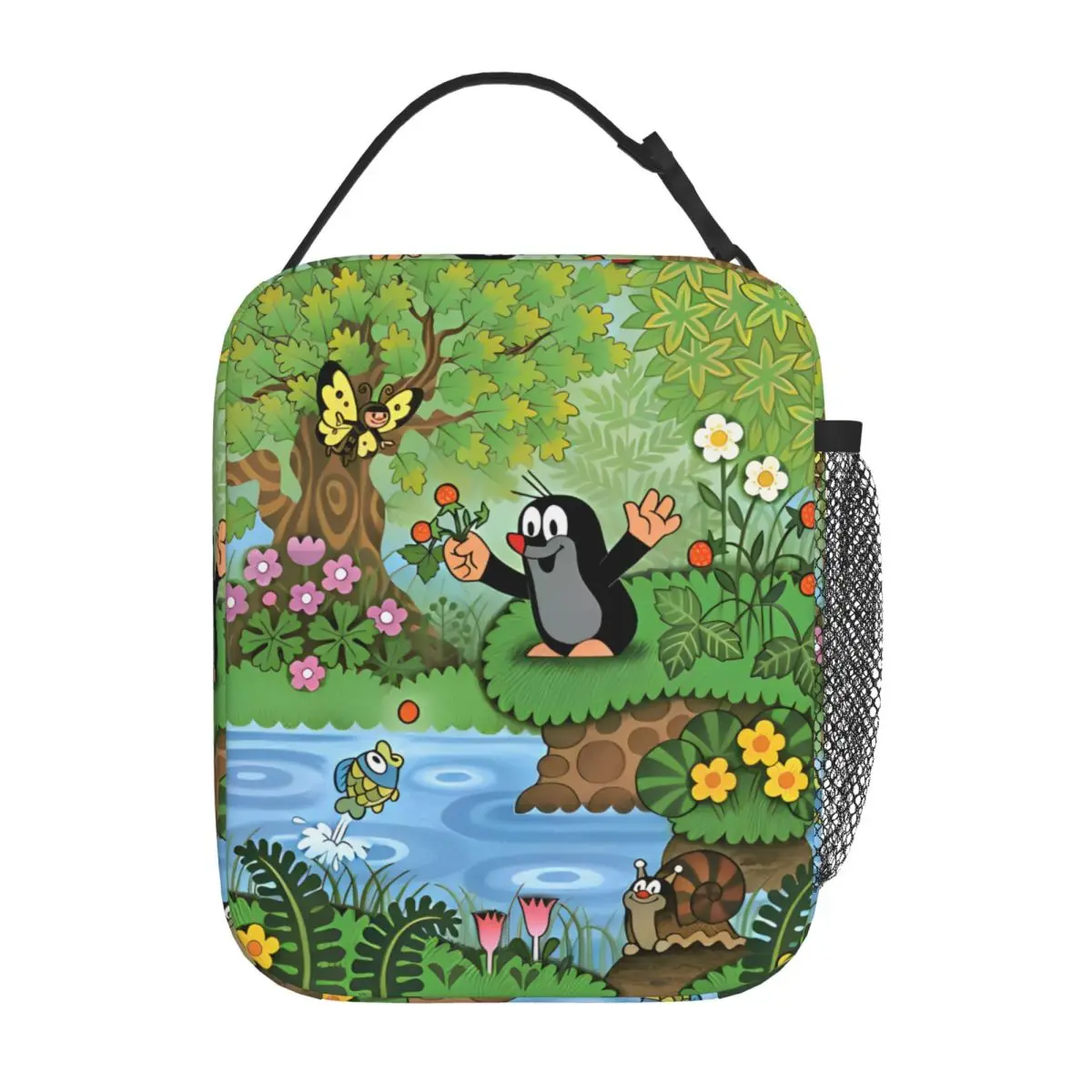 The Little Mole Anime Insulated Lunch Bags Portable Cartoon Meal Container Cooler Bag Tote Lunch Box Office Picnic Girl Boy