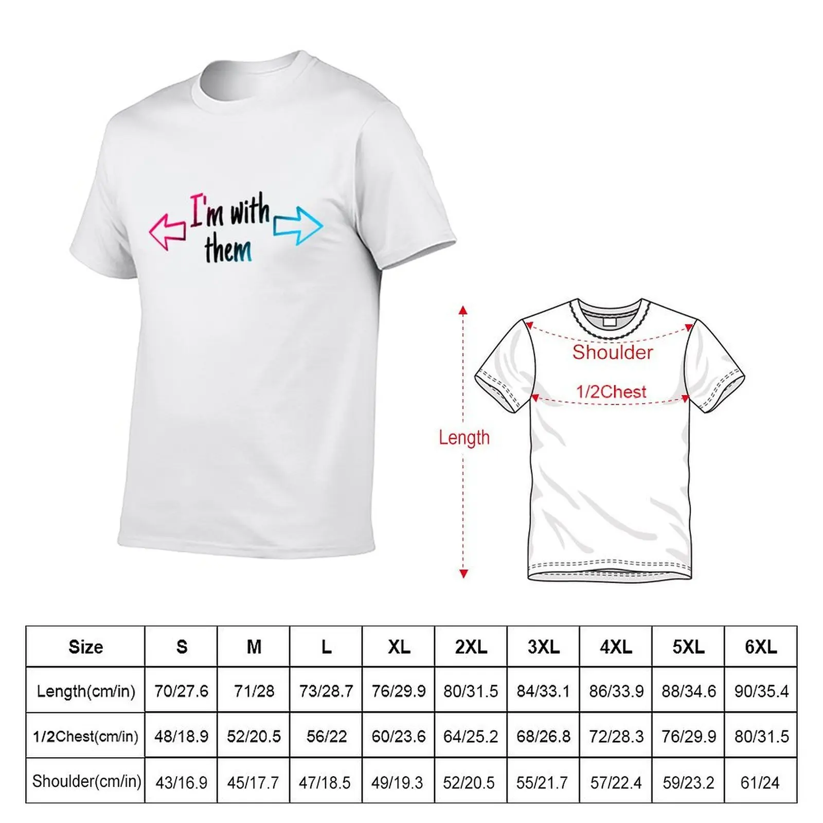 I’m with them #2 Polyamory T-Shirt summer tops graphic t shirts plain white t shirts men