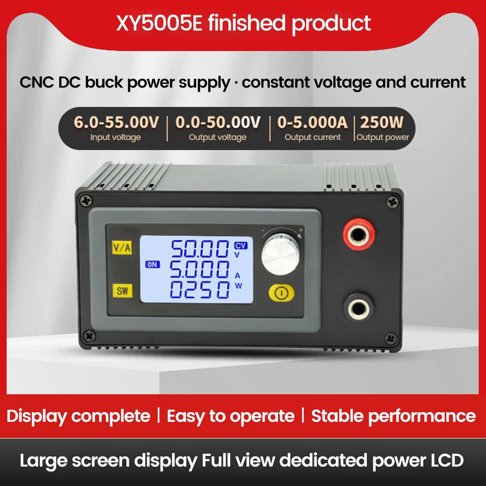 스텝 다운 전원 공급 장치 모듈, CNC 조정 가능한 DC 전압 조정기, CV CC, XY5005E, XY5008E, DC 6V-55V, 0-50V, 5A, 8A, 250W, 400W