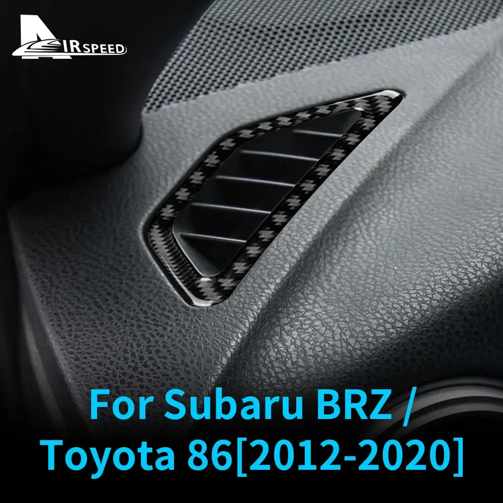 For Subaru BRZ Toyota 86 2012 2013 2014 2015 2016 2017 2018 2019 2020 Real Soft Carbon Fiber Car Side Air Outlet Vent Sticker