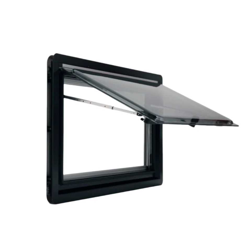 Bulk Order Aluminum Frame RV Window with Integrated Mosquito Net UV Blocking Curtain 900x900mm view 6
