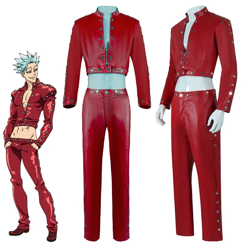 Anime Nanatsu No Taizai Ban Cosplay Costumes With Wig The Seven Deadly Sins Role Play Halloween Carnival Party Outfit For Man