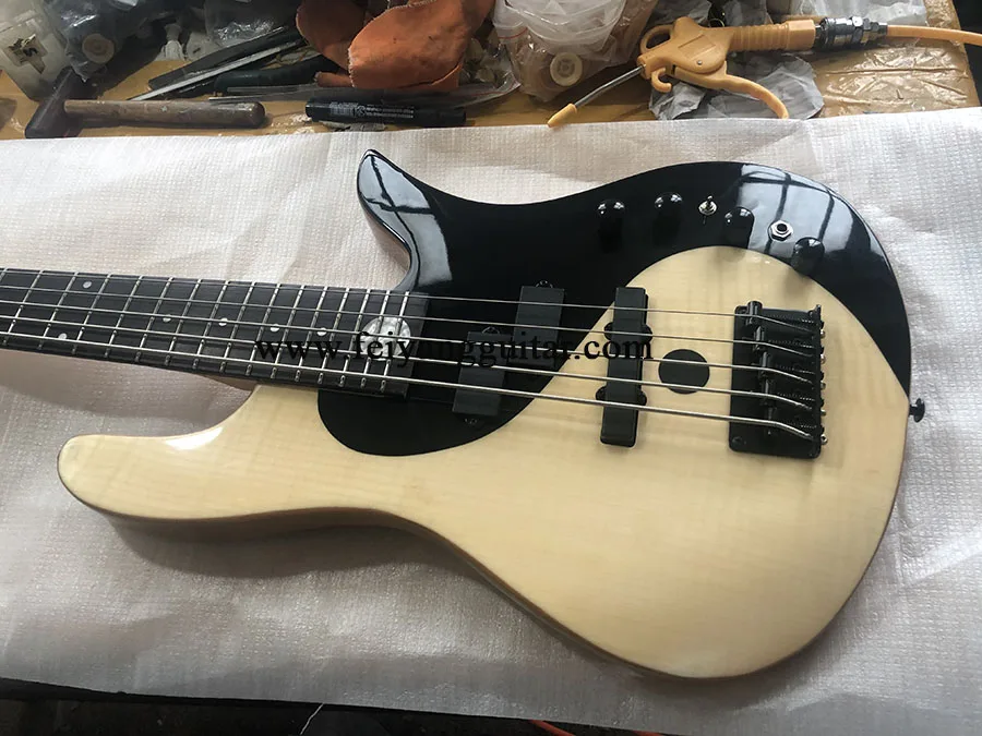 

Electric Bass Guitar with 24 Frets, 5 String ,Picture color，High Quality Electric Bass Guitar，can be customized,free shipping