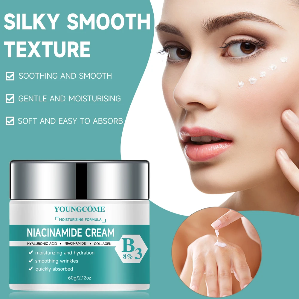 YOUNGCOME Nicotinamide moisturizing face cream Hyaluronic Acid can make skin firm and young, effectively lock skin moisture ﻿