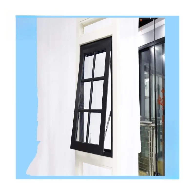 Vintage style aluminum double glass grille waterproof French awning window