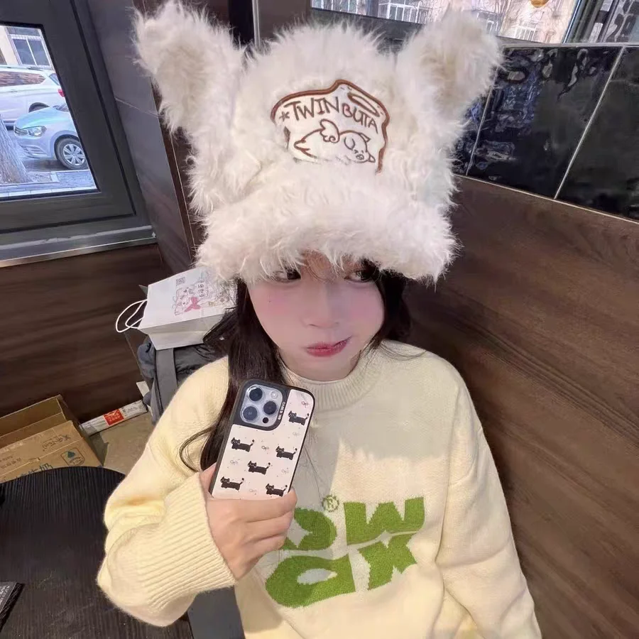 موضة جديدة عالية الجودة y2k الساخن فتاة الضأن الجينز آذان الكلب كاوبوي قبعة بيسبول قبعة بتصميم هيب هوب النساء الرجال فريق الحفلات قبعة بيسبول #1