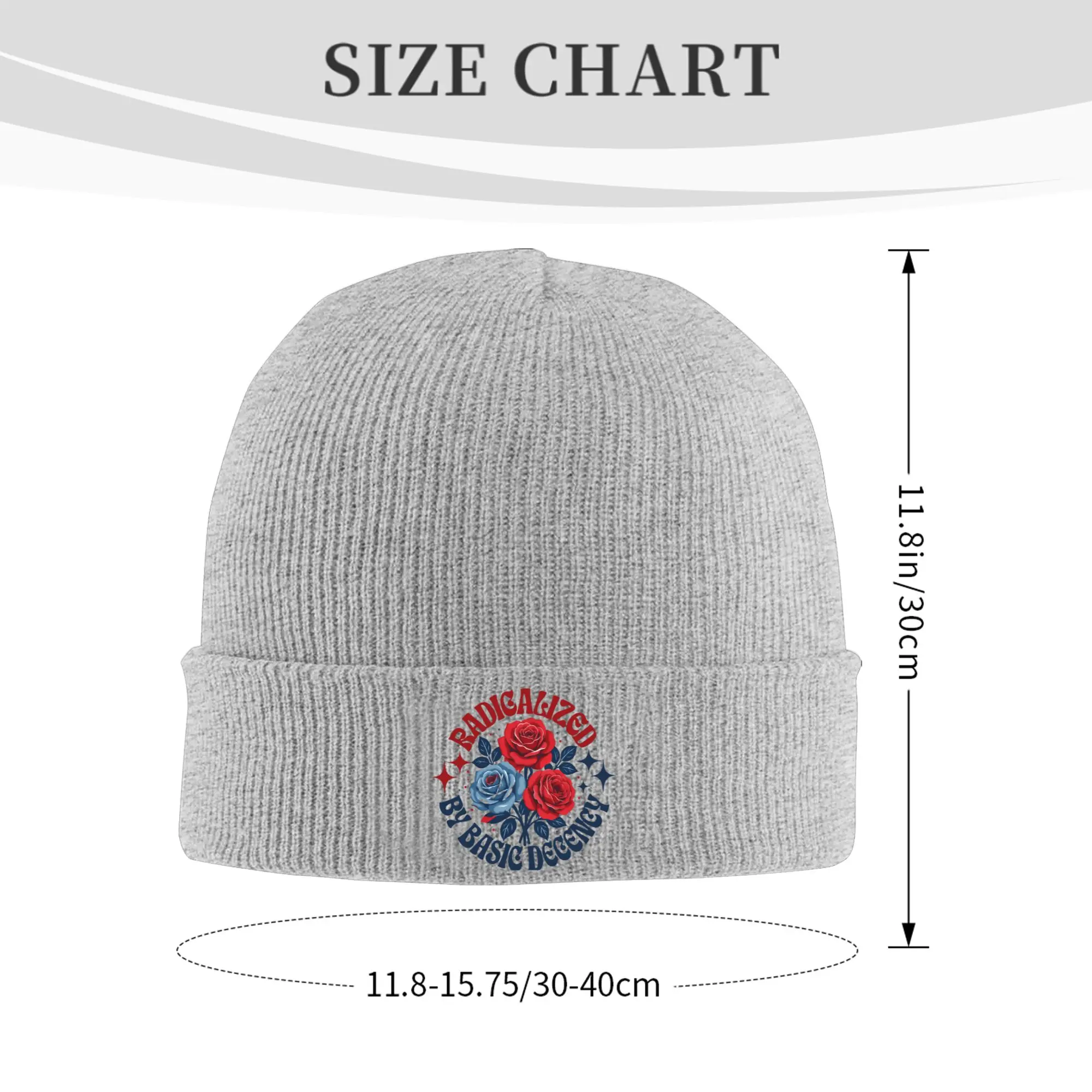 Radicalized by Basic Decency Kindness Hats Autumn Winter Beanies New  Caps Men Women Acrylic Bonnet,