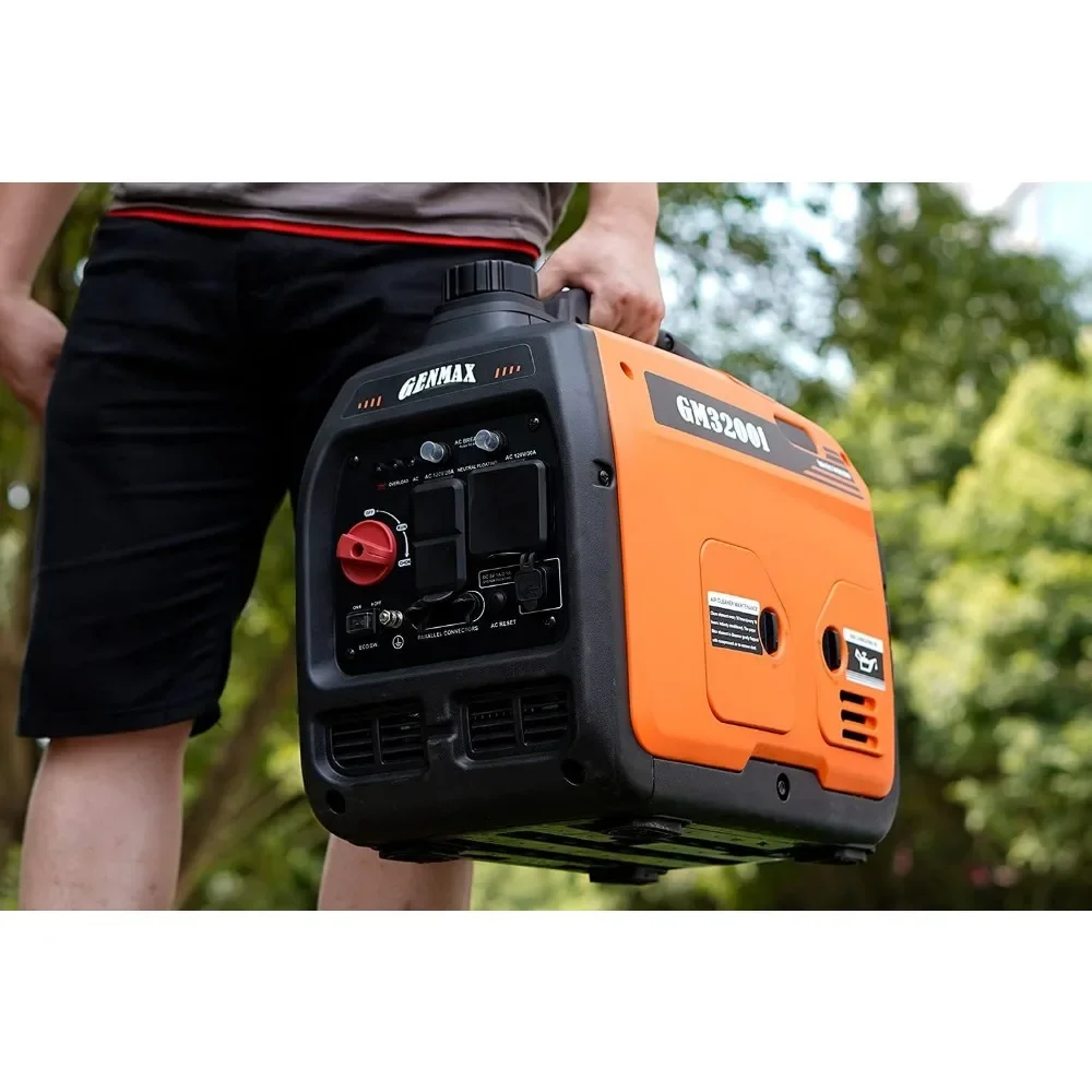 Portable Generator 3200W Ultra-Quiet Gas Engine & RV Ready EPA Compliant Eco-Mode Feature Ultra Lightweight