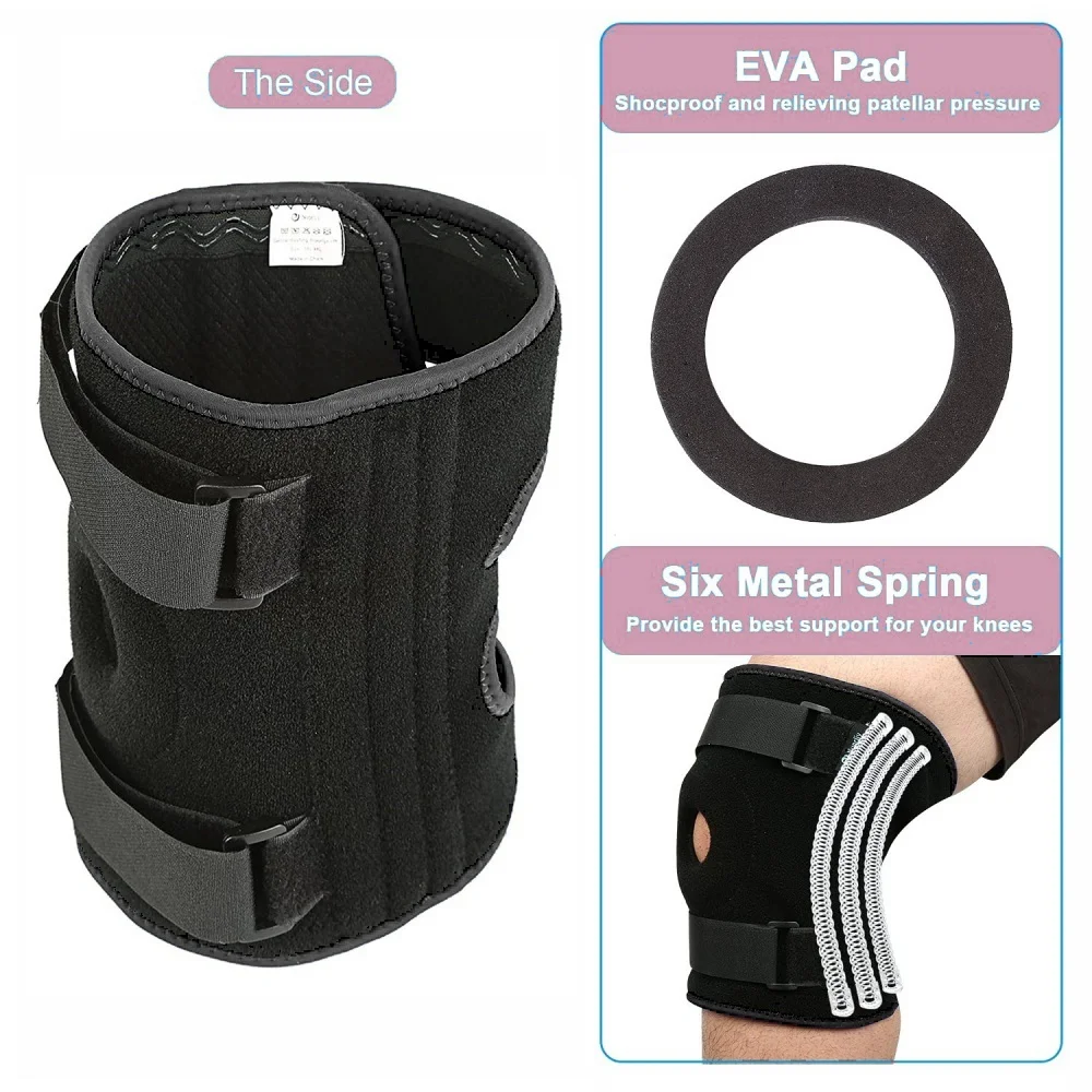 1PC Plus Size Knee Pad Brace Extra Large Adjustable Knee Support with Side Stabilizers for Arthritis Meniscus Tear Sports Injury