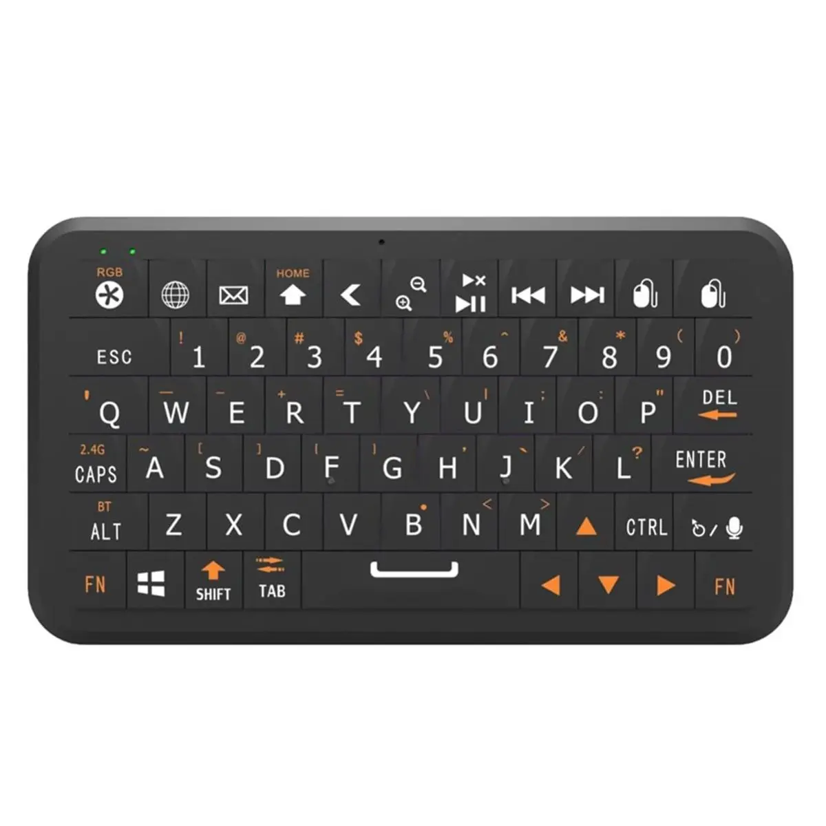 Y1555A*☀▃Mini Bluetooth Keyboard 2.4G/5.0G Dual Mode, Gyroscopic Motion Mouse, RGB Backlight for Win/IOS/Android