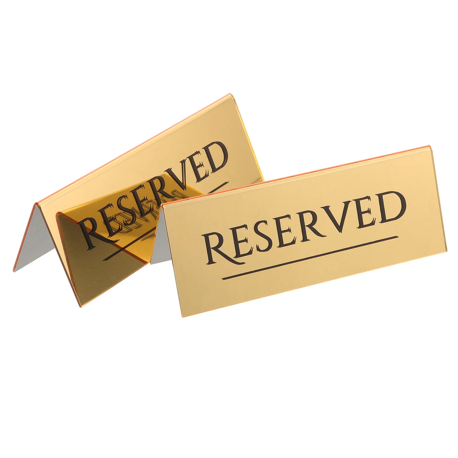 2 Pcs Reserved Seat Card Banquette Seating Signs for Wedding Chairs Acrylic The