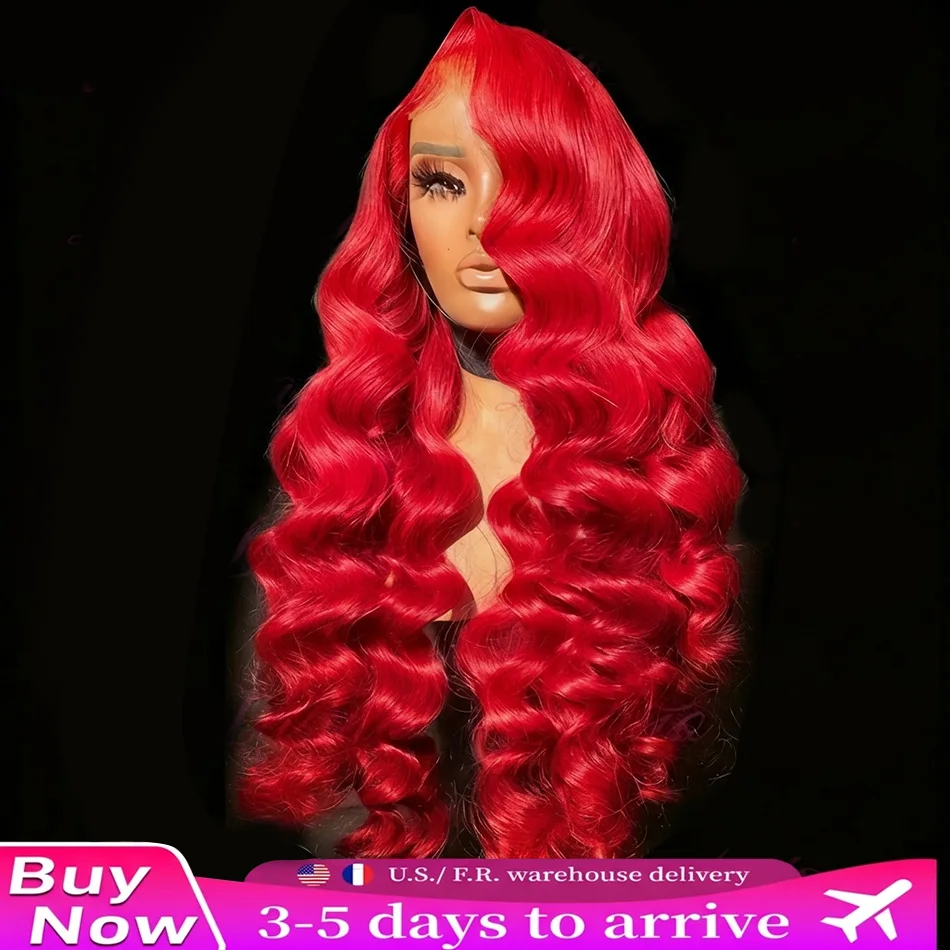 

Красные парики с кружевной передней частью, плотность 250, из натуральных волос, 13x4, с эффектом Body Wave, HD кружевной фронтальный парик, цветные парики из натуральных волос с детским волосом для женщин