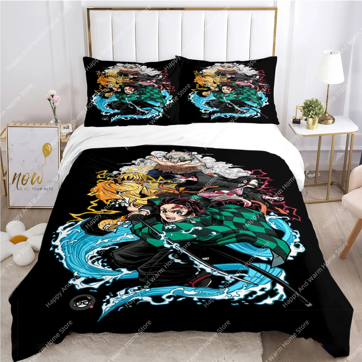 

Всесезонный пододеяльник с рисунком D-Demon-Sla, комплект постельного белья, мягкий пододеяльник и наволочки, одинарный/двойной/королевский/королевский