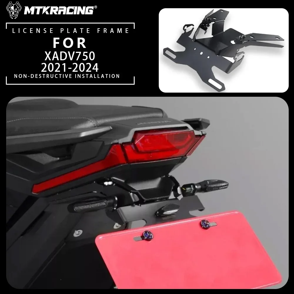 

For HONDA XADV 750 2021-2024 Motorcycle Rear License Plate Holder Parts Tail Neat Fender Registration Bracket