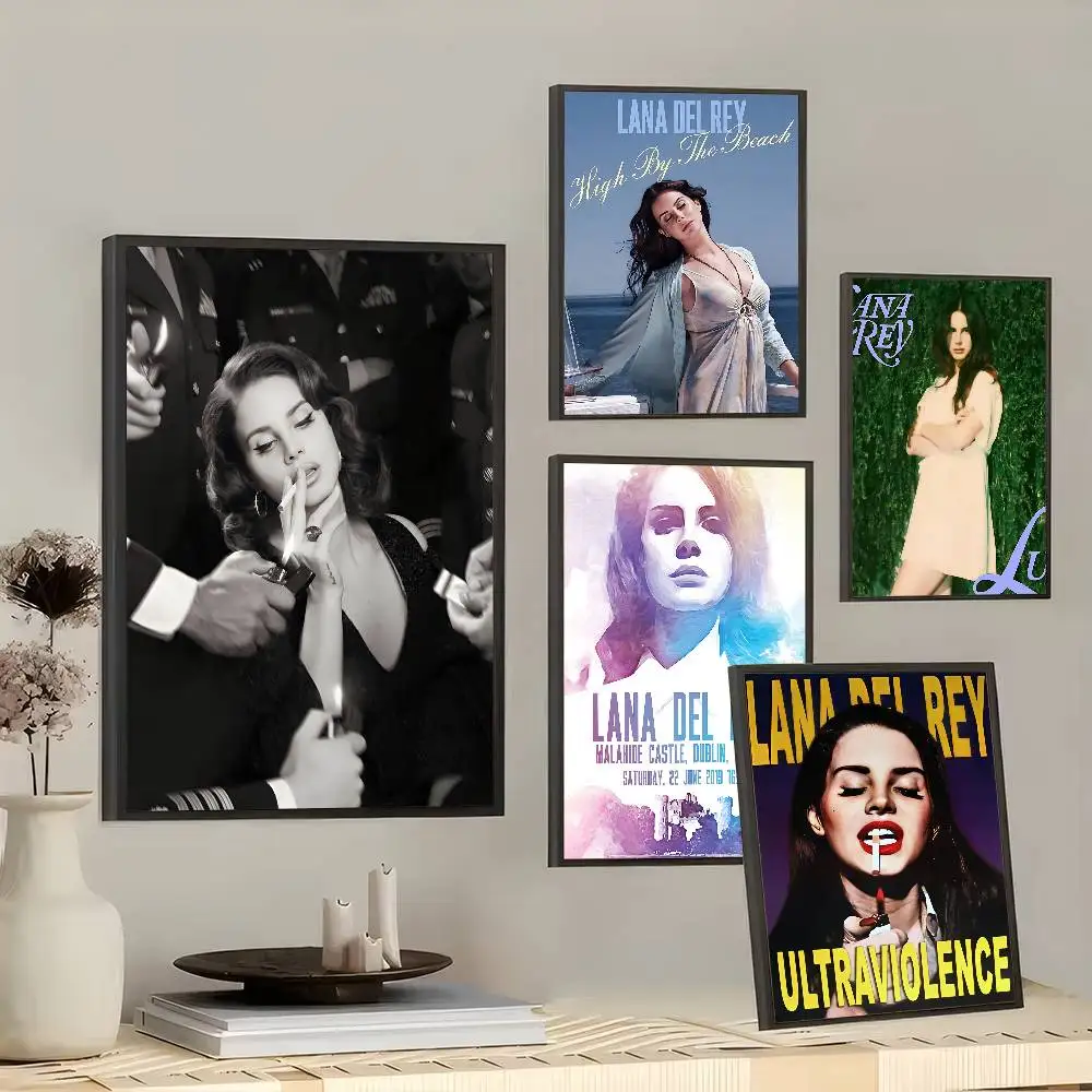 المغني لانا ديل ري الملصقات الكلاسيكية يتوهم الجدار ملصق لغرفة المعيشة زخارف للحانات ديكور جدار الغرفة