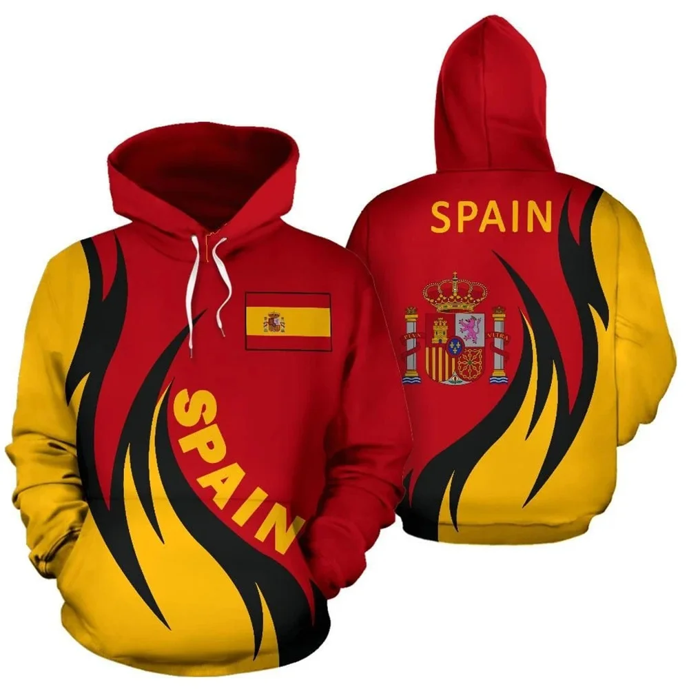 Pop Espana Christmas Gifts Hoodie 3D Spain National Flag Graphic Hoodies for Men Clothing Women Sweatshirt Fashion y2k Pullovers