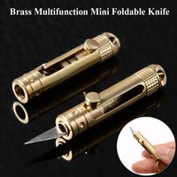 Mini Multifunction Self Defense Outdoor Survival Emergency Portable Key Chains Mini Knife Pocket Cutting Tool EDC Tools