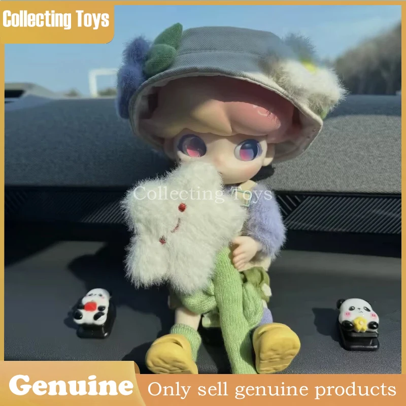 

Оригинальная коллекционная фигурка Pop Mart Dimoo Dream Travel 1/8 с подвижными суставами и плюшевым аксессуаром в виде цветка, кавайная, для коллекционеров