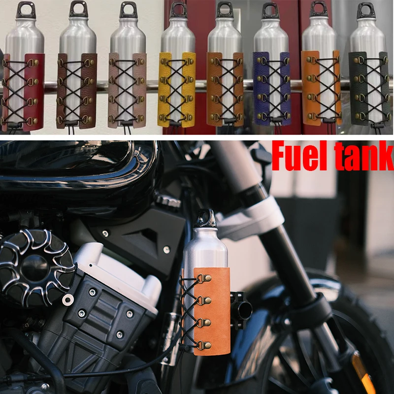 Cafe Racer Motorcycle 0.5L 304 Stainless Steel Fuel Bottle Outdoor Gasoline Tank For Bobber HONDA CB YAMAHA Chopper BWM Harley