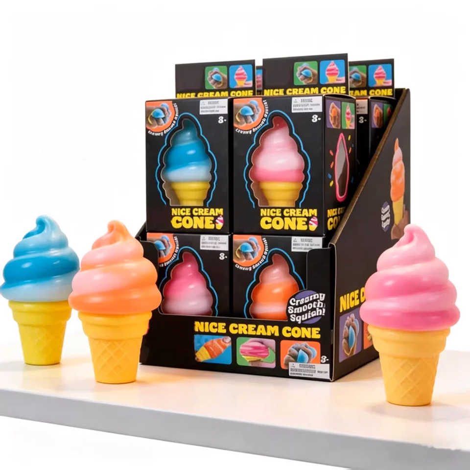 

Ice Cream Shaped Decompression Needoh Nice Cream Cone Surprise Stress Relief Squeeze Party Gifts Ornaments