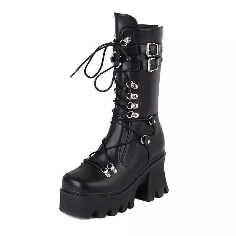 

Boots Women New 2025 Winter Footwear Wedge Shoes High Heel Rock Large Size Autumn Elegant Ladies Casual Leisure Big Size Shoes W