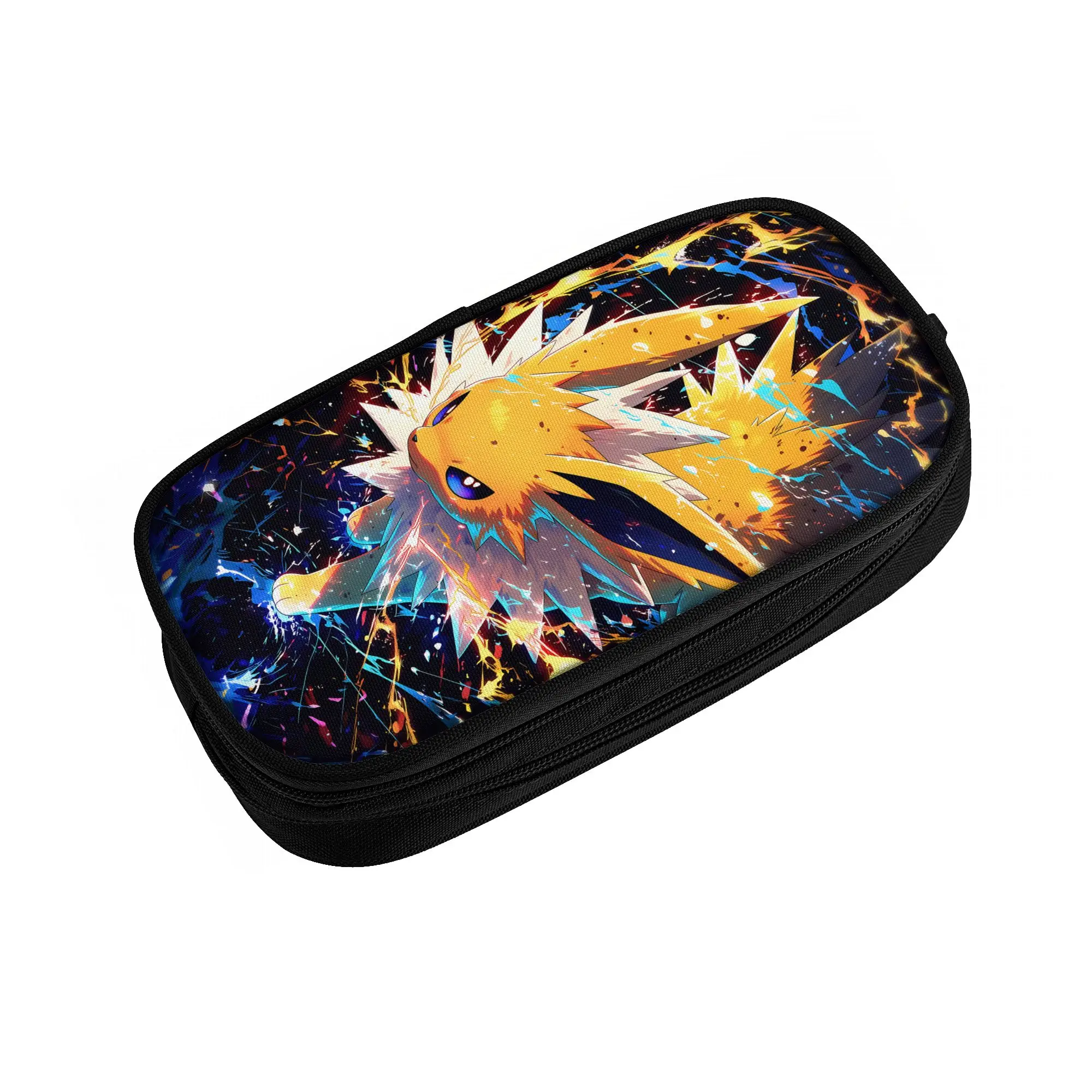 Large Capacity Bags for Child Cartoon Pokemon Theme Anime Jolteon  School Pencil Bag for Boys Gilrs Kids