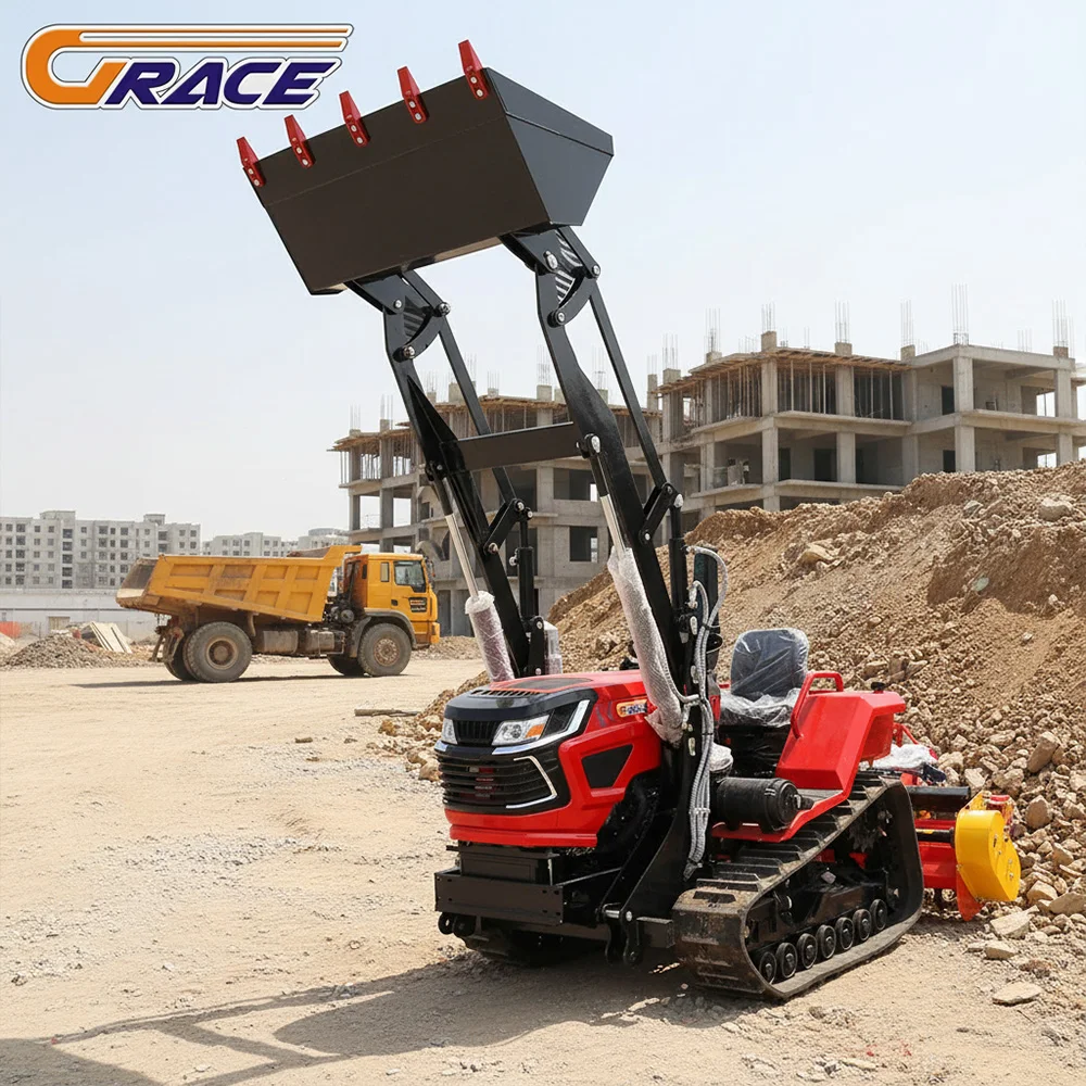 

Customized Factory Discount Price Sale Mini 100HP diesel Power Tiller Cultivators Agricultural Farming Machine Crawler Tractor