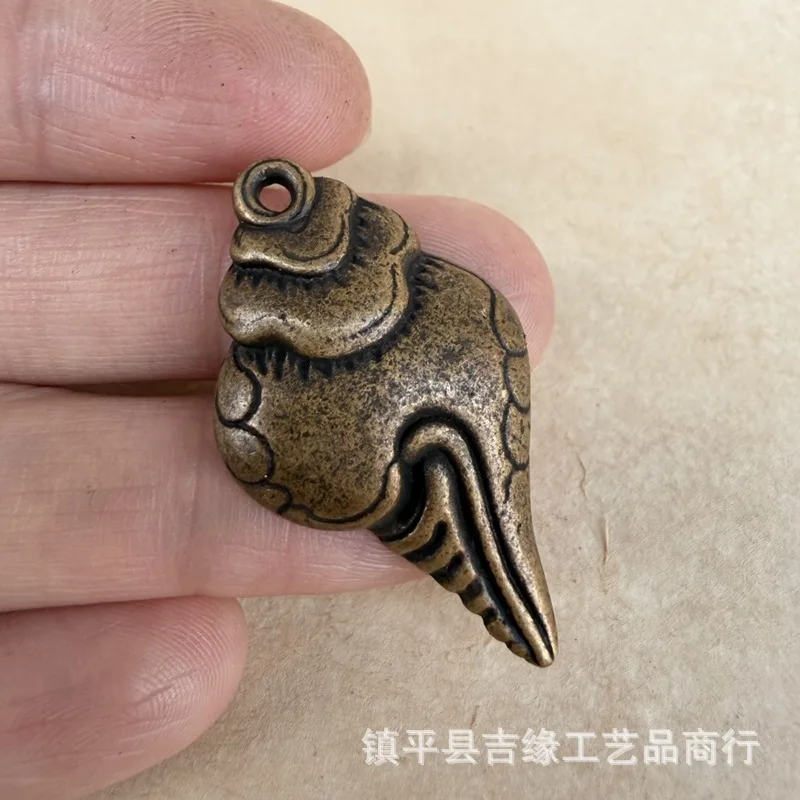 Tibetan-style brass accessory pendant, bracelet, Buddhist necklace, decorative bead, Dharma conch