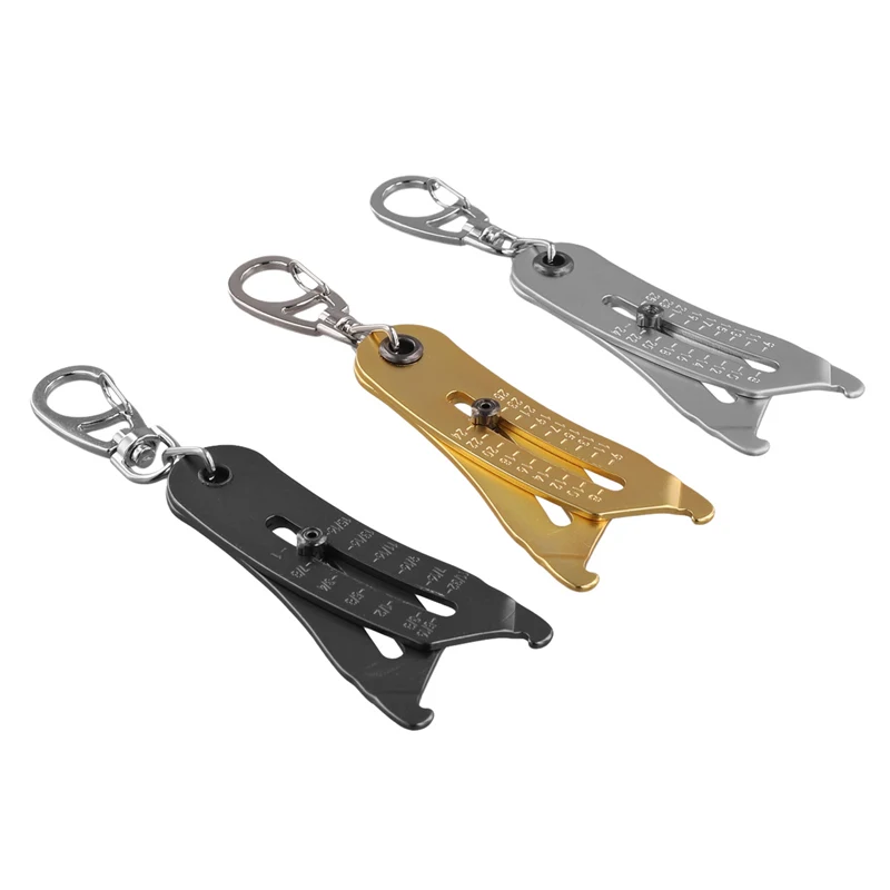 3PCS Portable Precise Thread Size Checker Keychain For Precise Measurement