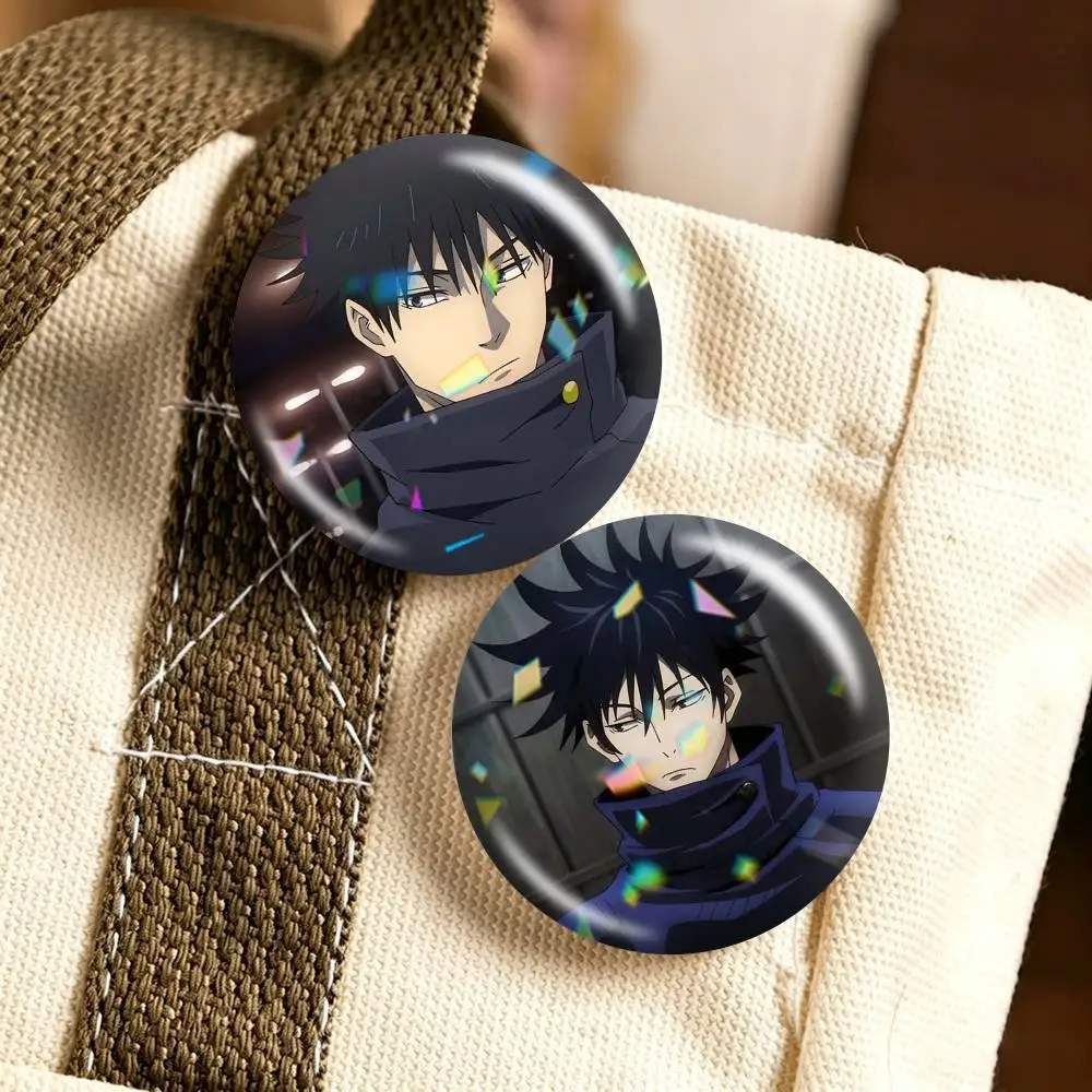 J-Jujutsu K-Kaisen Megumi Fushiguro 25 32 44 58 75mm Badges Personalized Round Brooches Pins Accessory Gift