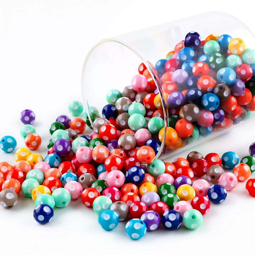 10-50 قطعة جديد 12 مللي متر الملونة مقعر موجة نقطة الاكريليك الخرز المستديرة لصنع المجوهرات سوار ذاتي الصنع أقراط إكسسوارات عقد #4