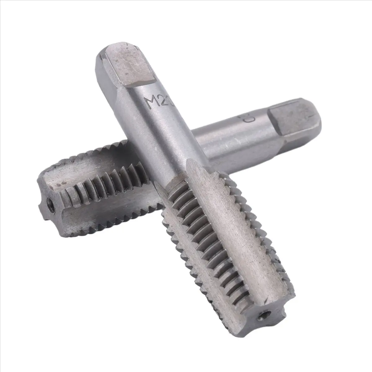 a58z-2-ペアのベアリング鋼セルフタッピングドリルビットハンドツールねじ込みメトリックタップ-m20x25mm