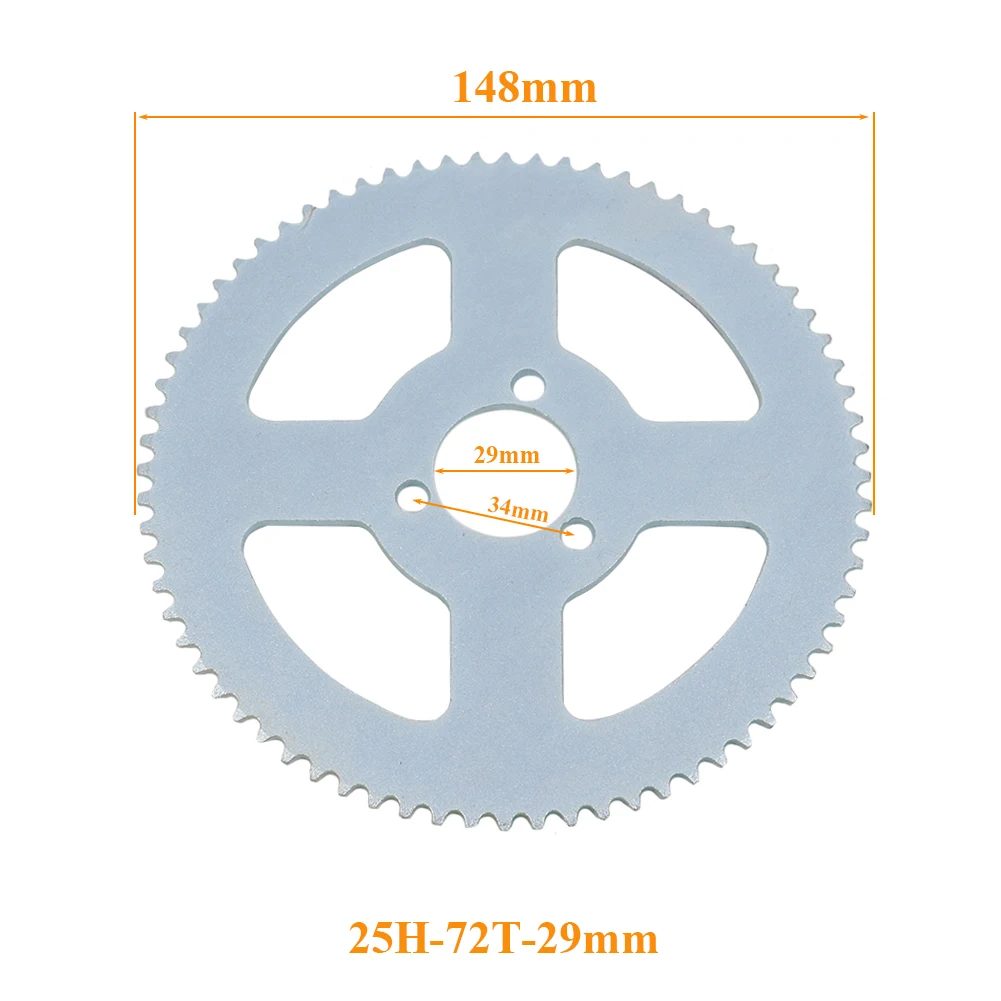 25H 72T 29mm Rear Gear Sprocket 144/148mm For 47cc 49cc 125cc ATV Dirt Pit Bike Transmission System Gear Parts