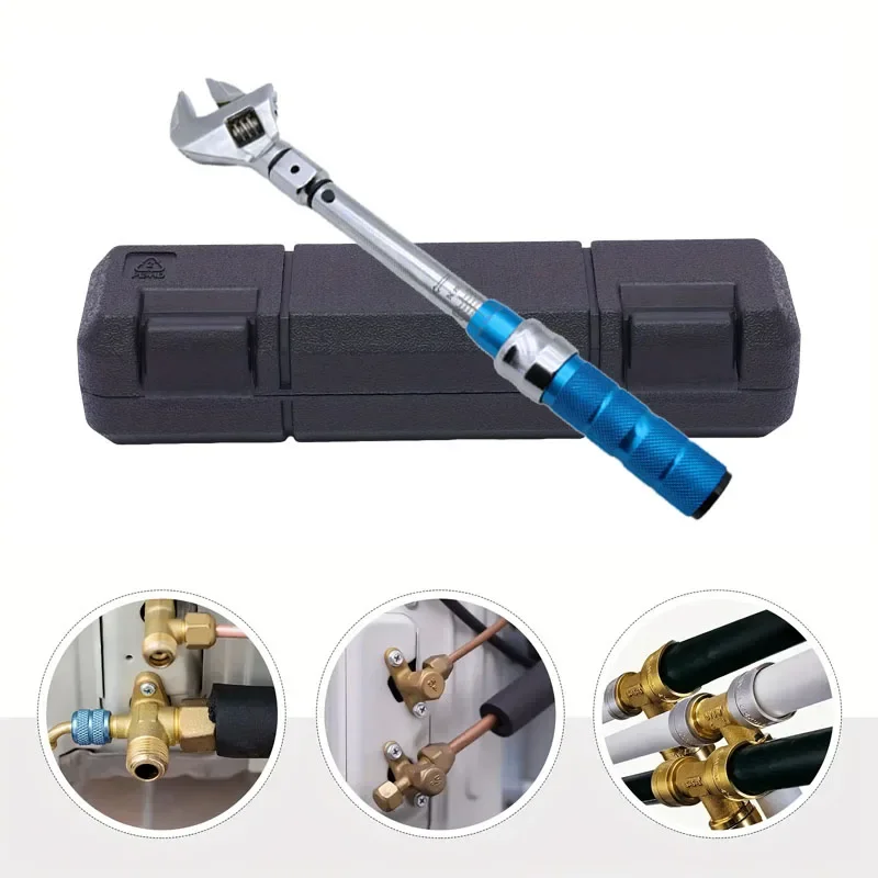 Digital Adjustable Torque Wrench Steel 5-25 NM 30mm Steel Open End Torque Wrench Head Torque Wrench Hand Tool for Bicycle Car