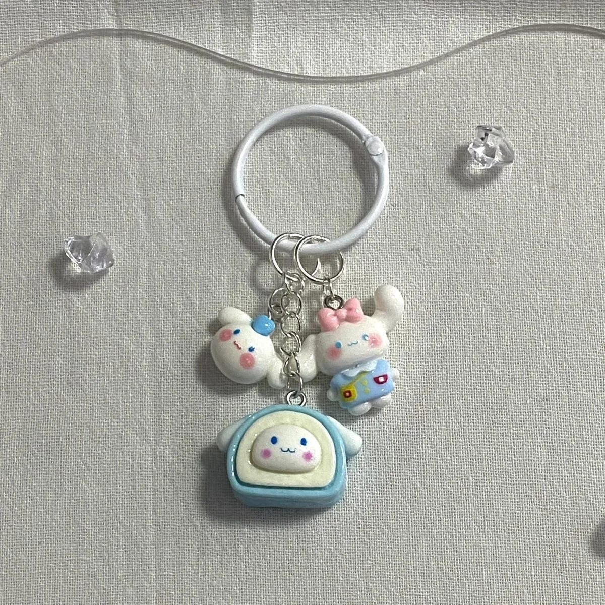 Sanrio Kawaii Anime Hello Kitty Melody Kuromi Keychain Backpack Pendant Creative Keyring Cinnamoroll Birthday Gifts Toy DIY Deco