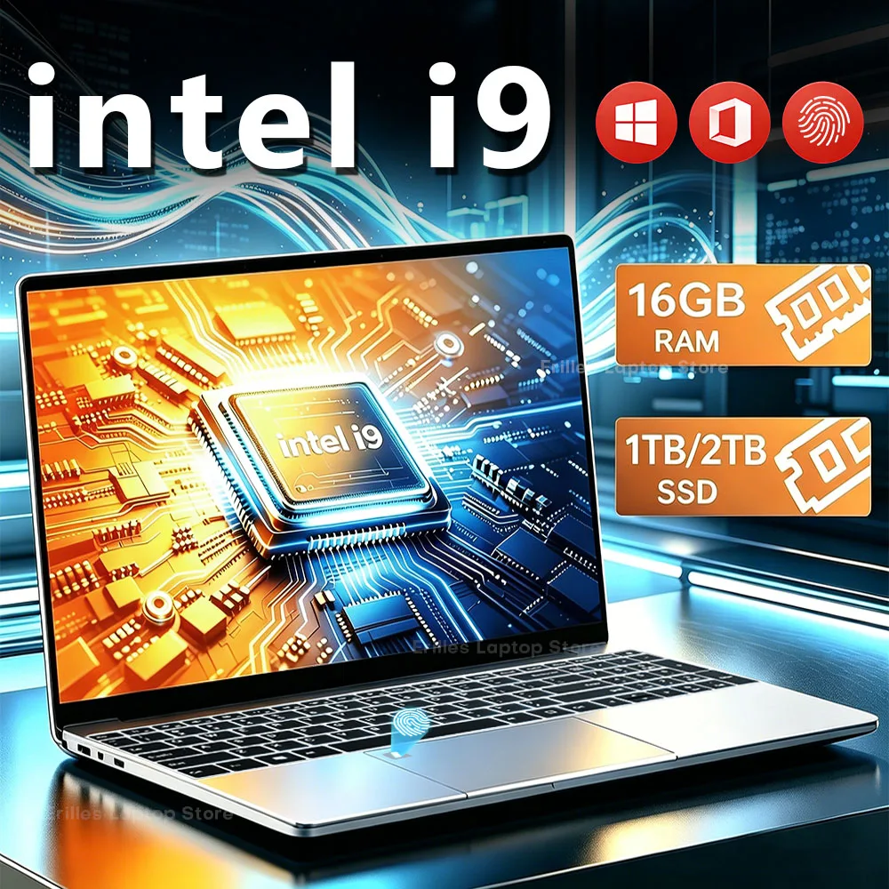 Portátiles de 15.6 pulgadas con Windows 11, Intel Core i9-10980HK/i9 9900, 16 GB de RAM, SSD de 1 TB/2 TB, portátil para juegos y oficina, retroiluminación, 4K, desbloqueo por huella dactilar.