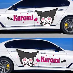 Sanrio Kuromi película de coche para todos los coches, pegatinas creativas de dibujos animados, decoración de carrocería, accesorios bonitos para automóviles